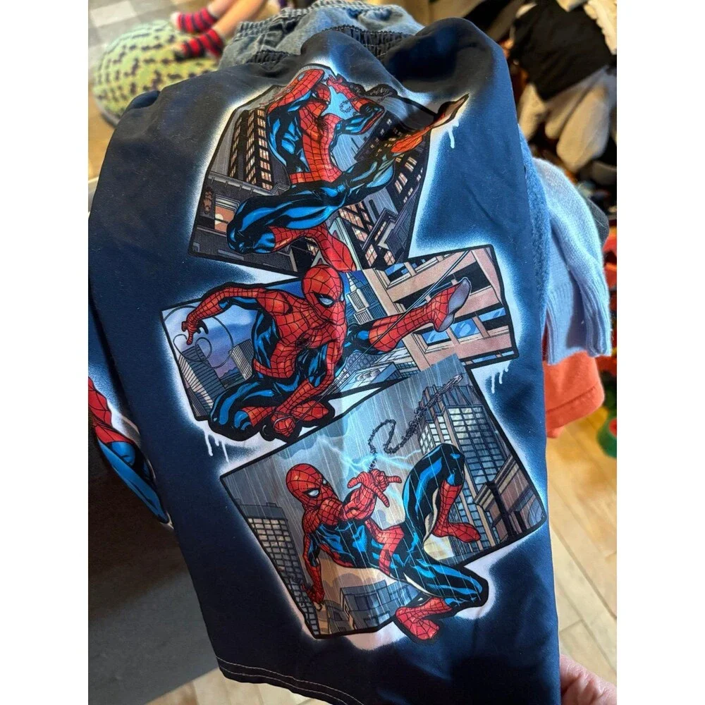 Marvel spider-man nwt vtg y2k swim suit shorts trunk AOP lined 6